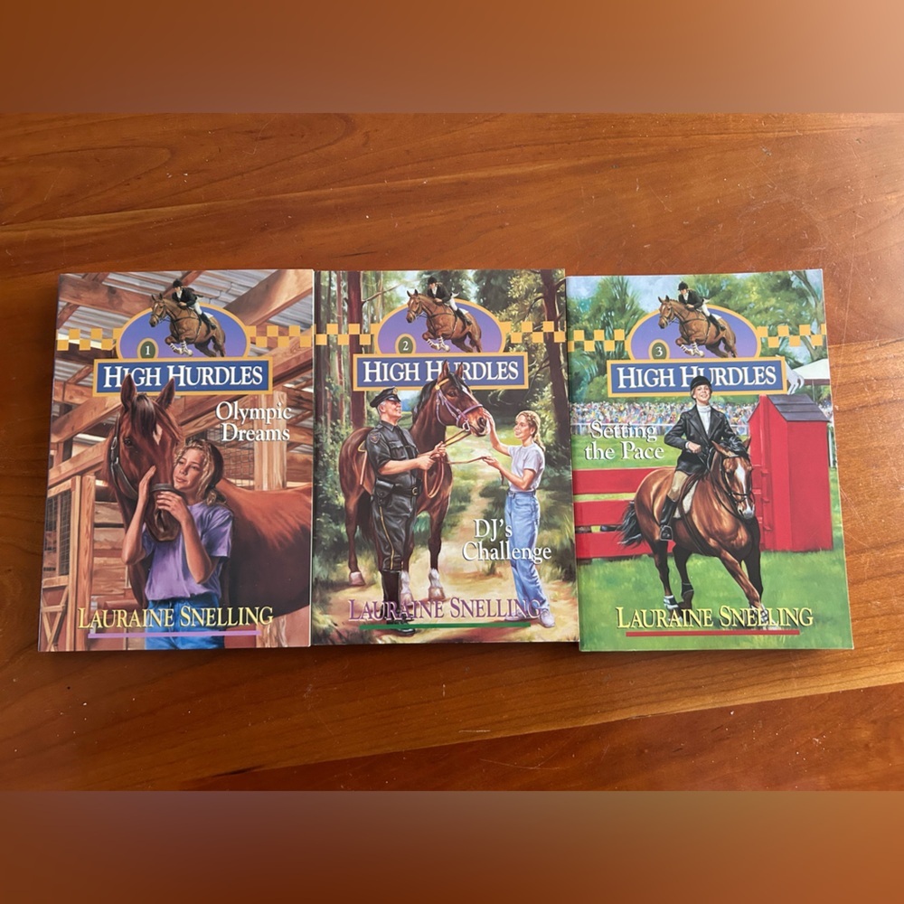 Lot of 3 High Hurdles Books by Lauraine Snelling Horses Theme 1-3